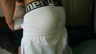 Got screwed bareback by this nineteen years old nursery student and then pees on him