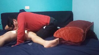 My friend lets him ride in his cock - 5 image