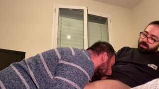 Smoking sucking fucking spitting and cum eating - 5 image