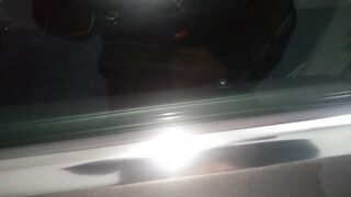 Horny Guy Fucks the Door of a Mercedes Benz and the Cum Slowly Slides down the Big Fat Cock - 9 image