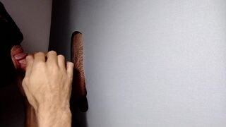 Very hot straight hipster comes to gloryhole for the first time. - 11 image