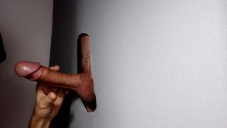 Very hot straight hipster comes to gloryhole for the first time. - 3 image