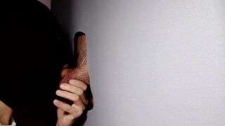 Very hot straight hipster comes to gloryhole for the first time. - 8 image