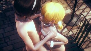 Yaoi Femboy - Fer boobjob and anal by other femboy - 4 image