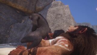Gay Lion & Wolf Fuck By The Beach and Make Lots of Cum (Furry Orgasm In Mouth) / Wild Life Furries - 12 image