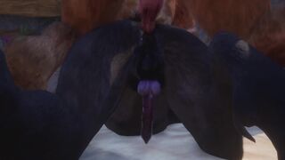 Gay Lion & Wolf Fuck By The Beach and Make Lots of Cum (Furry Orgasm In Mouth) / Wild Life Furries - 9 image