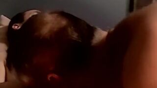 Chubby amateur bouncing hard on firm young cock