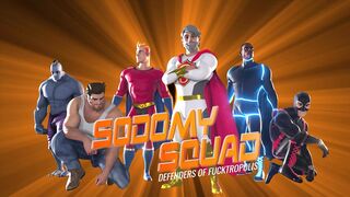SodomySquad - Gay Superhero Alpha Saves Vulnerable Twink, Shoves His Hunk Cock Into Ass - 1 image