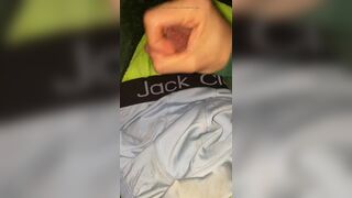 Puppy plays with his dick and cums on himself - 10 image