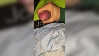 Puppy plays with his dick and cums on himself - 11 image