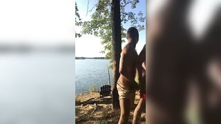 Two hot guys fucking in the woods. - 1 image