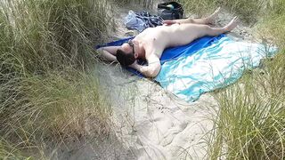 Public - Naked fun on the beach - Jerk, Suck, Assplay with toys and fuck - 1 image