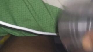 I came home and immediately released lots of cum inside the glass - 15 image