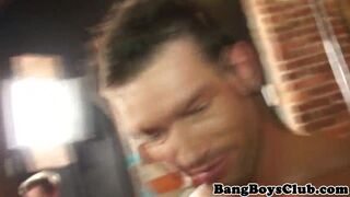 Ripped straighty drenched in creamy cum