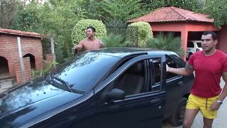 Two sexy Latinos have passionate anal fucking outdoors - 5 image