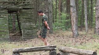 Horny gays in training have a wild threesome - 2 image