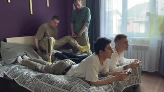 Together with My Stepfather, I Fuck My Console-playing Friends