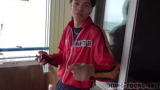 Ultimate stunning Hung young Lads take turns on Blonde cute twink with their Enormous Cocks