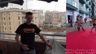 Ultimate stunning Hung young Lads take turns on Blonde cute twink with their Enormous Cocks - 5 image