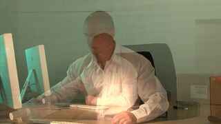 Vin Costes, solo masturbation in the office, to relax after