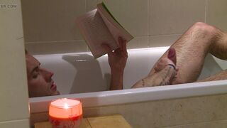 Theo Reid & Dan Broughton, relaxing sex in a hot tub, with