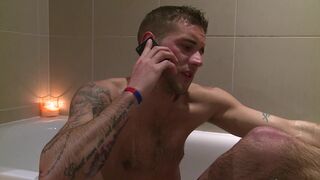 Theo Reid & Dan Broughton, relaxing sex in a hot tub, with