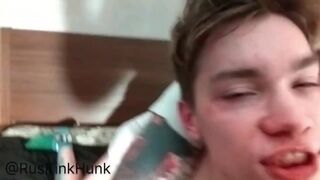 Cute Twink Roughly Fucked with Spitting and Ending Inside. Patr 2 - 1 image
