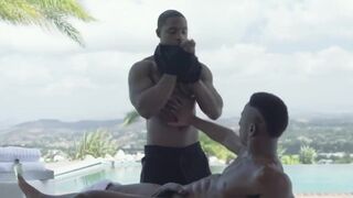 masseuse sucks client's dick and gives ass until he cums