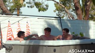 Sweaty Hunk Foursome For Last Weekend At Singles Resort - NextDoorStudios