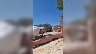 Suck, Hard Anal and Cum on a Beach Between Two Bisexual Guys