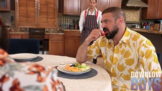 Italian Waiter Hunk Is Out Of Bananas But Seves His BIG COCK