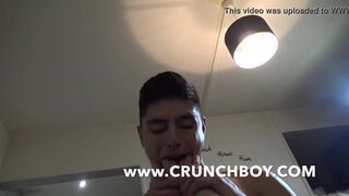 Ken Summers takes on two guys bareback in a hot threesome with Paris Crunchboy