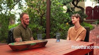 Christian Wilde & Garrett Kinsley share a prison buddy for a wild bareback threesome