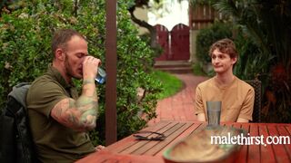 Christian Wilde & Garrett Kinsley share a prison buddy for a wild bareback threesome