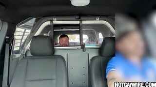 Tattooed cop JD Phoenix submits to Scott DeMarco's big cock in a hot anal adventure