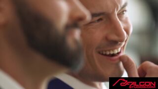 Derek Kage, Grant Ducati, Seth Peterson & Drew Valentino get down and dirty in a wild, upside-down cumfest - 3 image