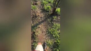 Jhulian Moura & Novin Carioca explore each other's bodies in the woods for a well-endowed man