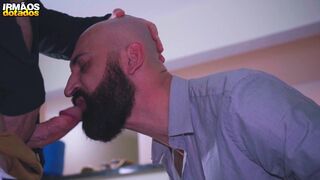 Eli Barcellos takes on Kostya Kazenny's massive meat pole in a wild anal session