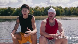 Marcus Mcneill & Angel Elias take on a straight stud on a boat - raw and raw!