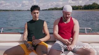Marcus Mcneill & Angel Elias take on a straight stud on a boat - raw and raw!