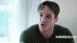 Jayden Marcos & Davin Strong dominate a twink with their massive cocks - 3 image