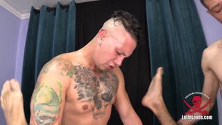 Kane Gael, Noa Ares & Rene Silva take turns deep in Latino stud's ass - Raw threesome action!
