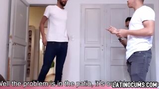 Agustin and his Latino buddies share a young boy's tight ass in a steamy threesome