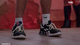 Bruno Baxter dominates blond twink in wild BDSM bareback frenzy