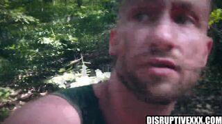 Blain O Connor & Miles Fallon take rough anal pounding in cabin with deepthroat and rimming action