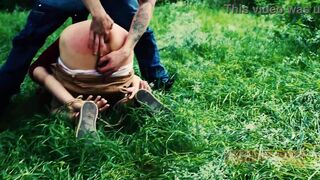 James Oakleigh & his friend dominate tattooed dude with a threesome in the woods - 8 image