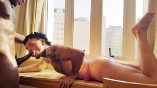 Gonzales pounds his amateur babe's tight backdoor with his massive BBC - 5 image