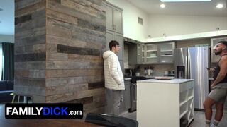 Stepdad catches stepson Dakota Lovell jerking off & gives a cumshot