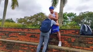 Watch SocyalSemCamisa & PerseuTeuSemDev go wild with raw ass-to-mouth action in the ruins of the trails