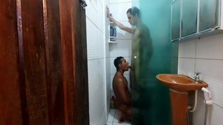 Step-neighbor's son showers and pounds Ari and Junior's tight asses while their step-neighbor watches in awe - 11 image